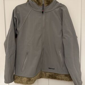 Marmot Taupe Jacket with Zipper Detail